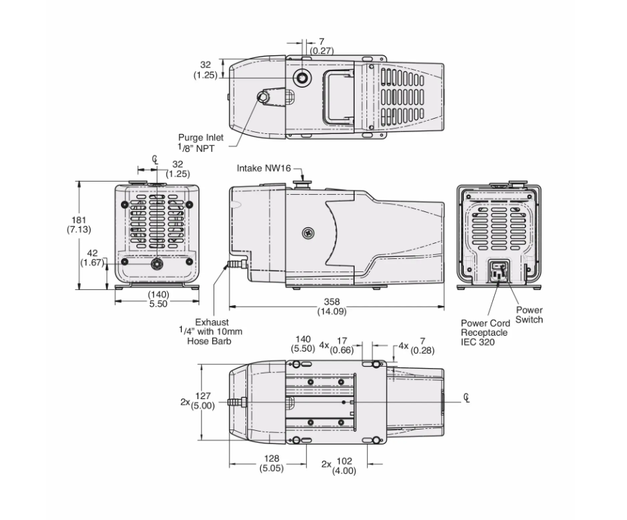 安捷倫IDP-3真空泵尺寸