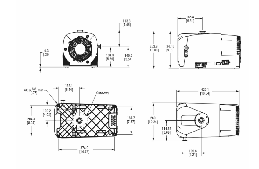 安捷倫IDP-7漩渦干泵尺寸