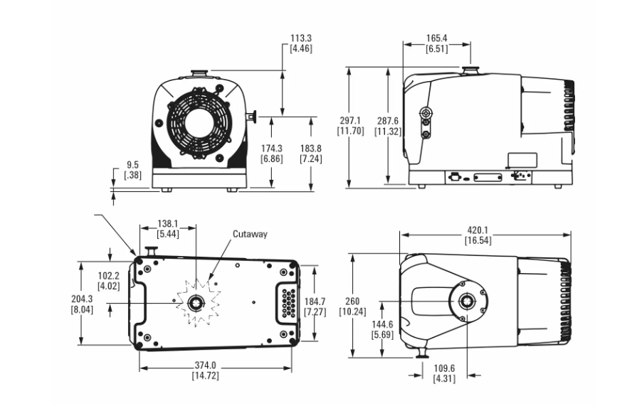 安捷倫IDP-10真空泵尺寸